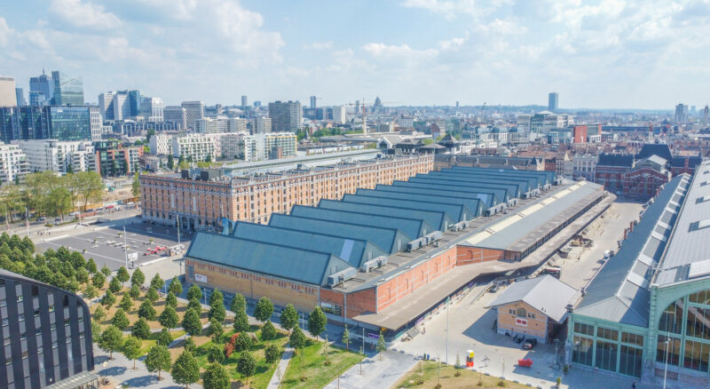 Aerial view of the Tour & Taxis site in Brussels
