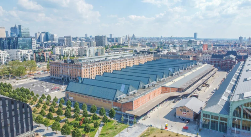 Aerial view of the Tour & Taxis site in Brussels