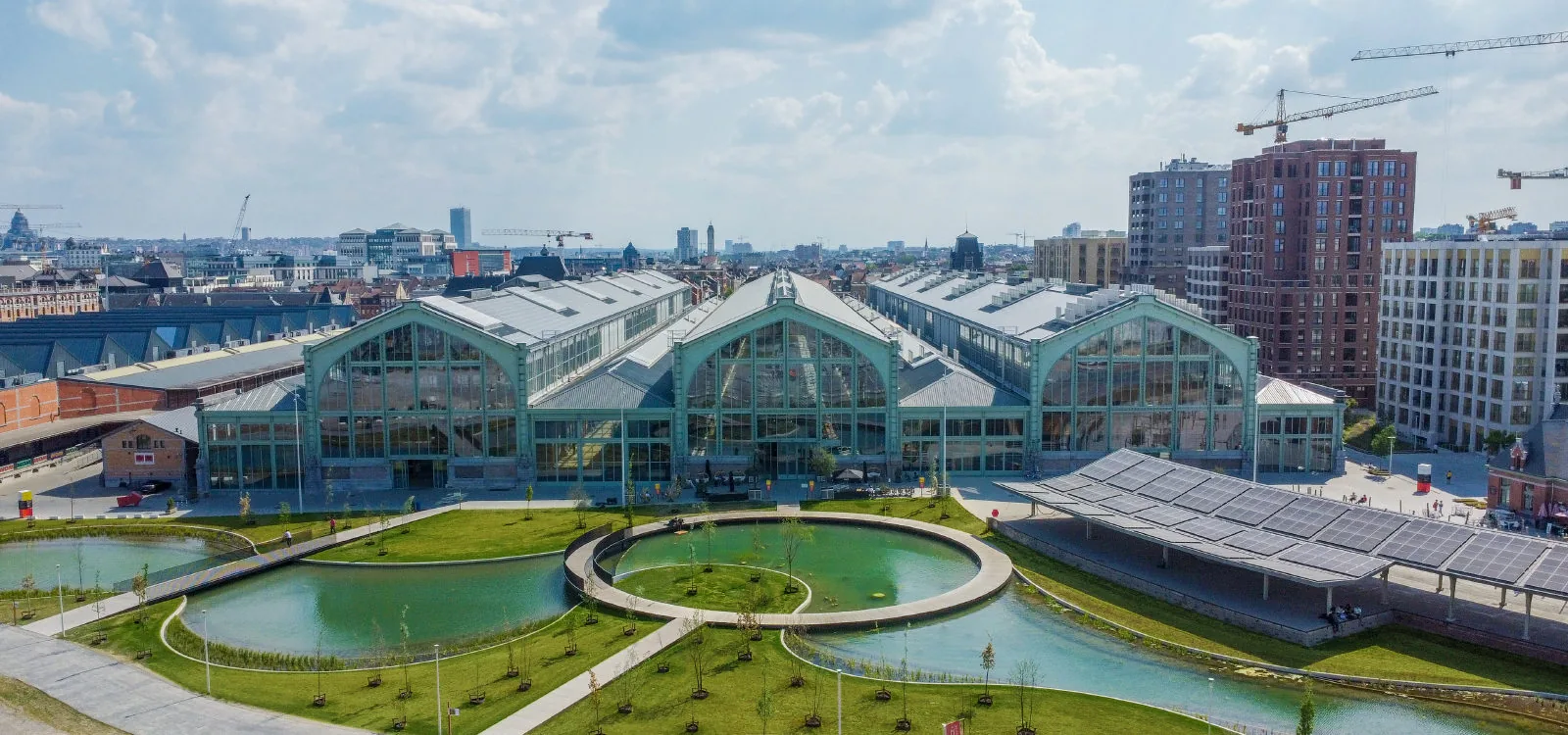 Gare Maritime and the gardens at Tour & Taxis